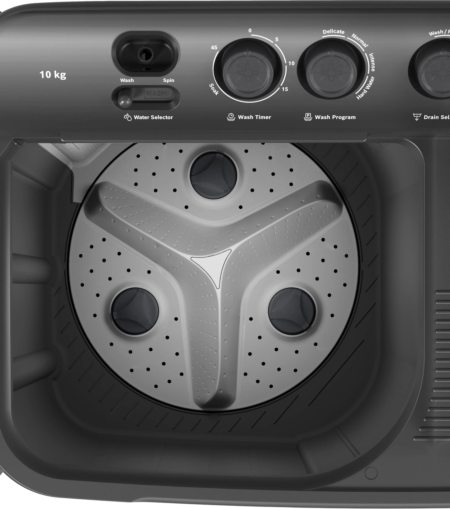 Bosch WJZ105D0IN Series 2 Semi-Automatic Top Load Washing Machine | 10 kg | 1300 RPM | Vario Pulsator | Integrated Wheels | Large Lid Opening | Made in India