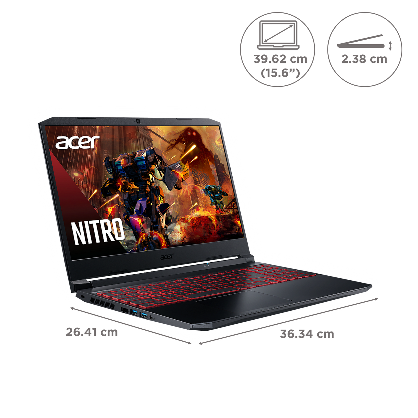 acer Nitro 5 Intel Core i5 11th Gen (15.6 inch, 8GB, 1TB and 256GB, Windows 11, NVIDIA GTX 1650, IPS Display, Black, UN.QEHSI.004)