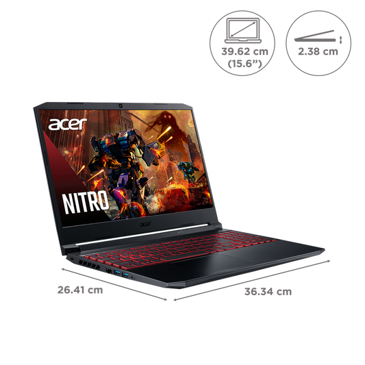 acer Nitro 5 Intel Core i5 11th Gen (15.6 inch, 8GB, 1TB and 256GB, Windows 11, NVIDIA GTX 1650, IPS Display, Black, UN.QEHSI.004)