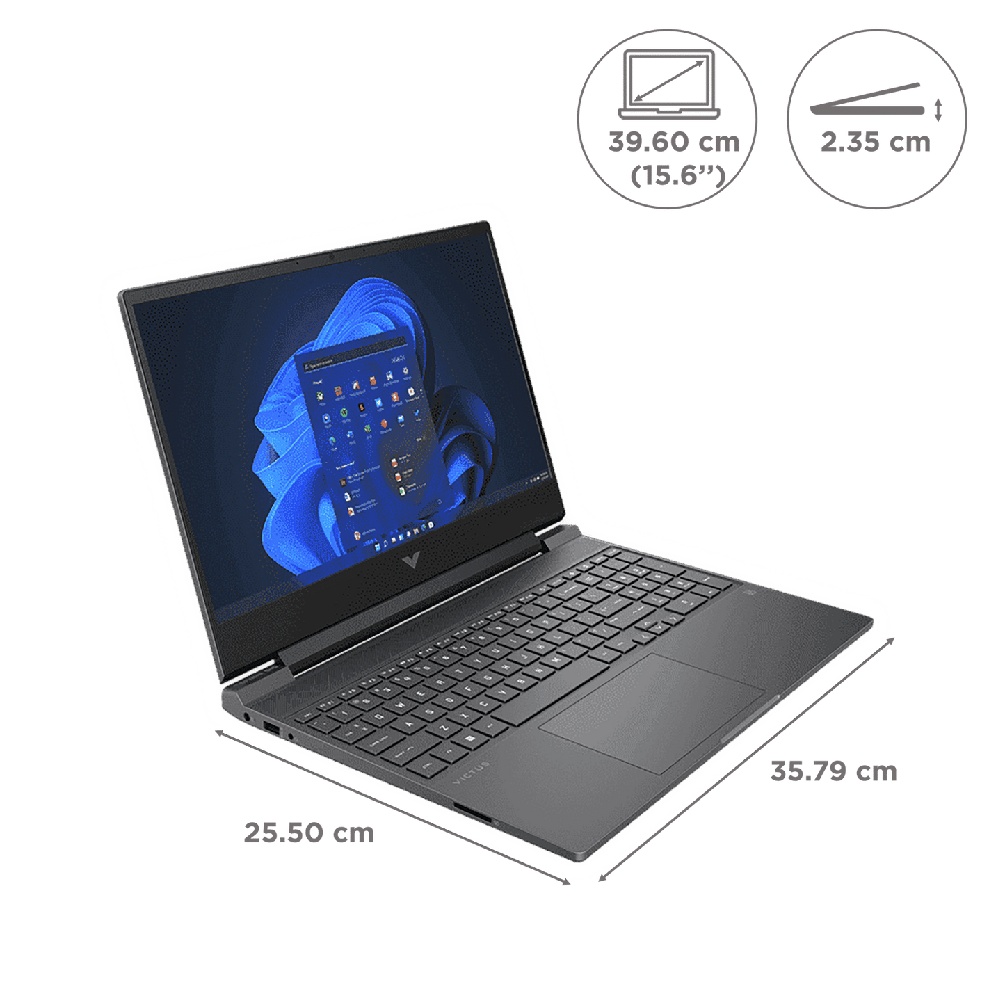 HP Victus (Fb0040AX) Ryzen 5 (15.6 inches, 8GB, 512GB, Windows 11 Home,  NVIDIA GeForce GTX 1650 + 4GB Graphics, FHD IPS Display, 39.6cm, Mica Silver, 6F9T7PA#ACJ)