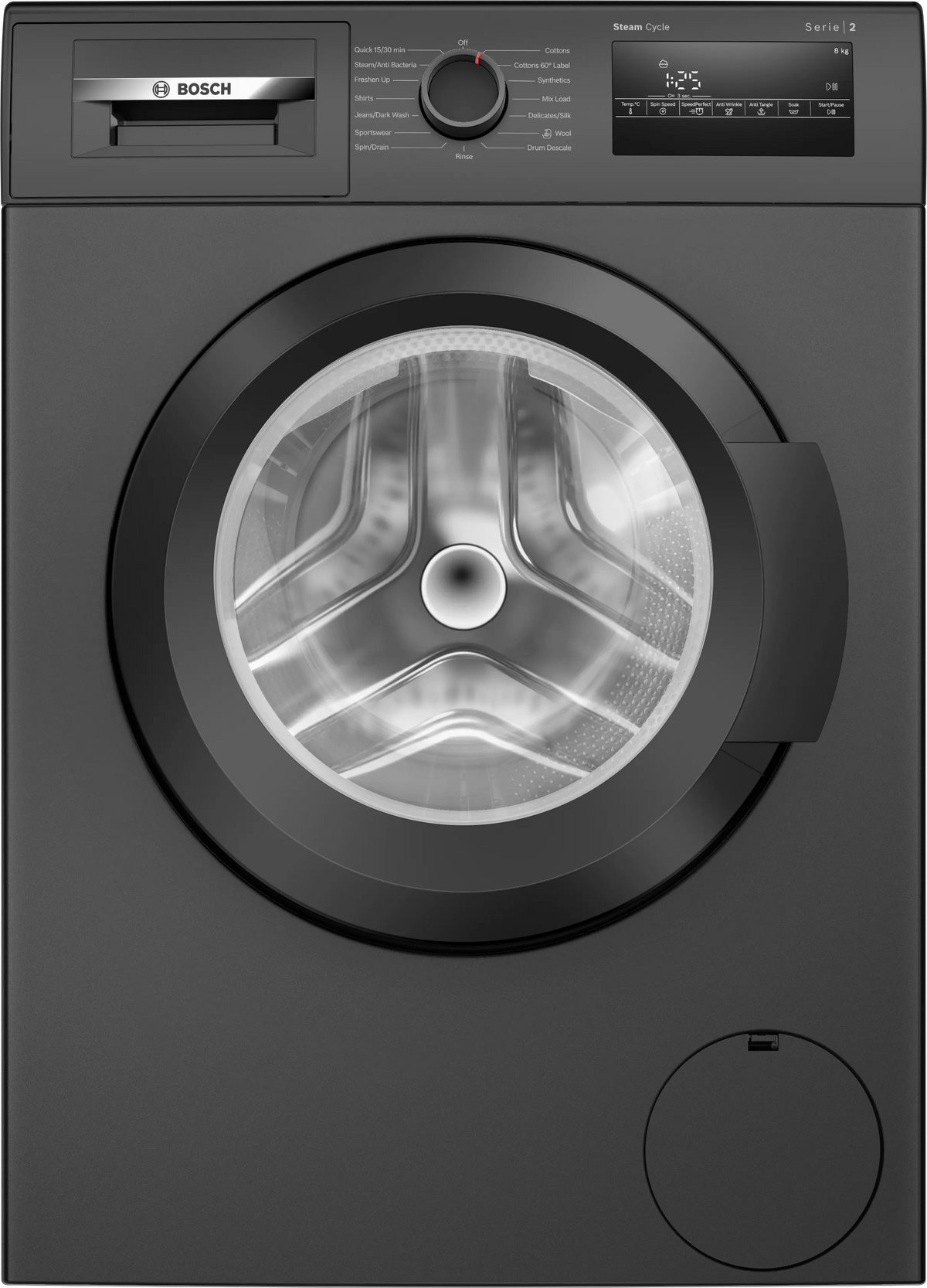 Bosch Series 2 washing machine, front loader 8 kg 1400 rpm — WAJ2826DIN — product view