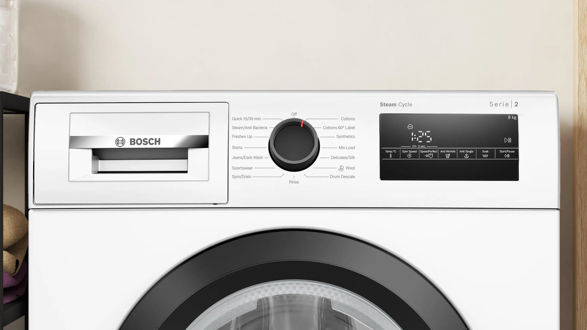 Bosch Series 2 washing machine, front loader 8 kg 1400 rpm — WAJ28260IN — alternate view