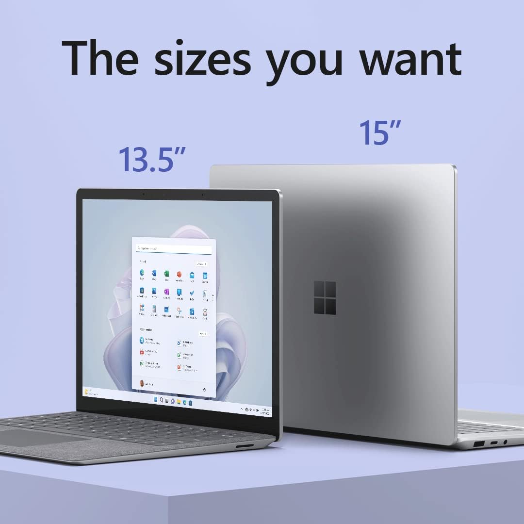Microsoft Surface Laptop 5 Intel Core i5 12th Gen (13.5 inch, 8GB, 256GB, Windows 11, Intel Iris Xe Graphics, PixelSense Display, Platinum, QZI-00023)