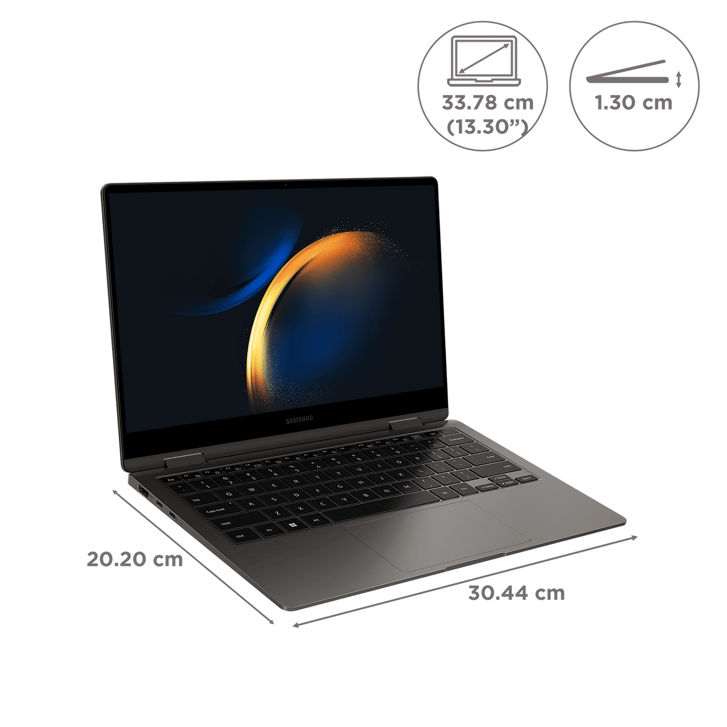 SAMSUNG Galaxy Book3 360 Intel Evo Core i7 13th Gen (13.3 inch, 16GB, 1TB, Windows 11 Home, MS Office 2021, Intel Iris Xe, FHD Super AMOLED Display, Graphite, NP730QFG-KA3IN)