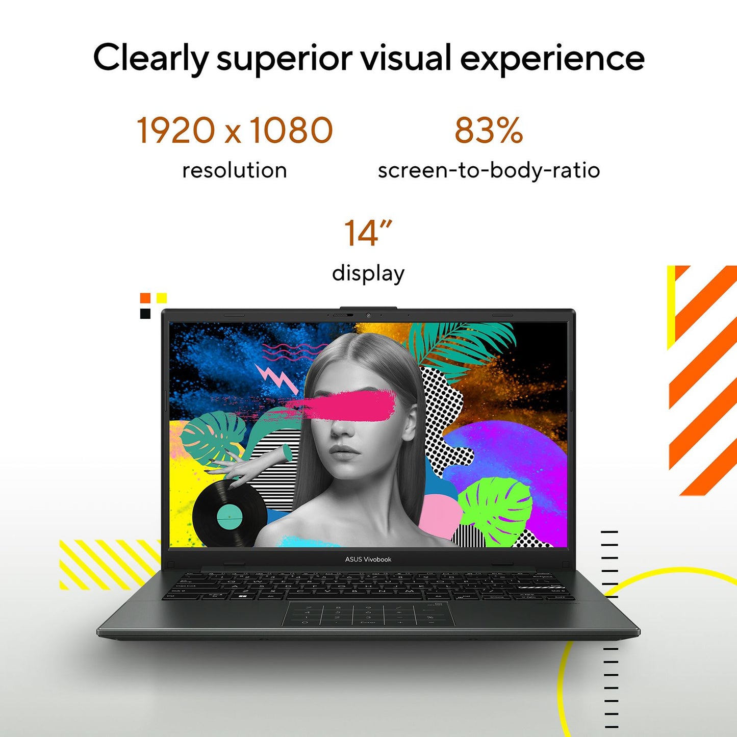 ASUS Vivobook Go AMD Ryzen 5 Thin and Light Laptop (16GB, 512GB SSD, Windows 11 Home, 14 inch FHD LED Display, MS Office 2021, Mixed Black, 1.38 KG)