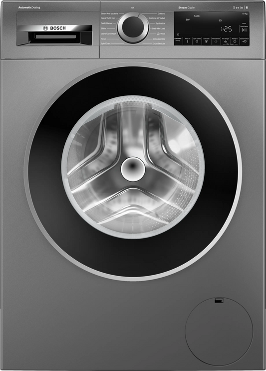 Bosch Series 6 washing machine, front loader 10 kg , Cast iron grey — WGA254IRIN - product view