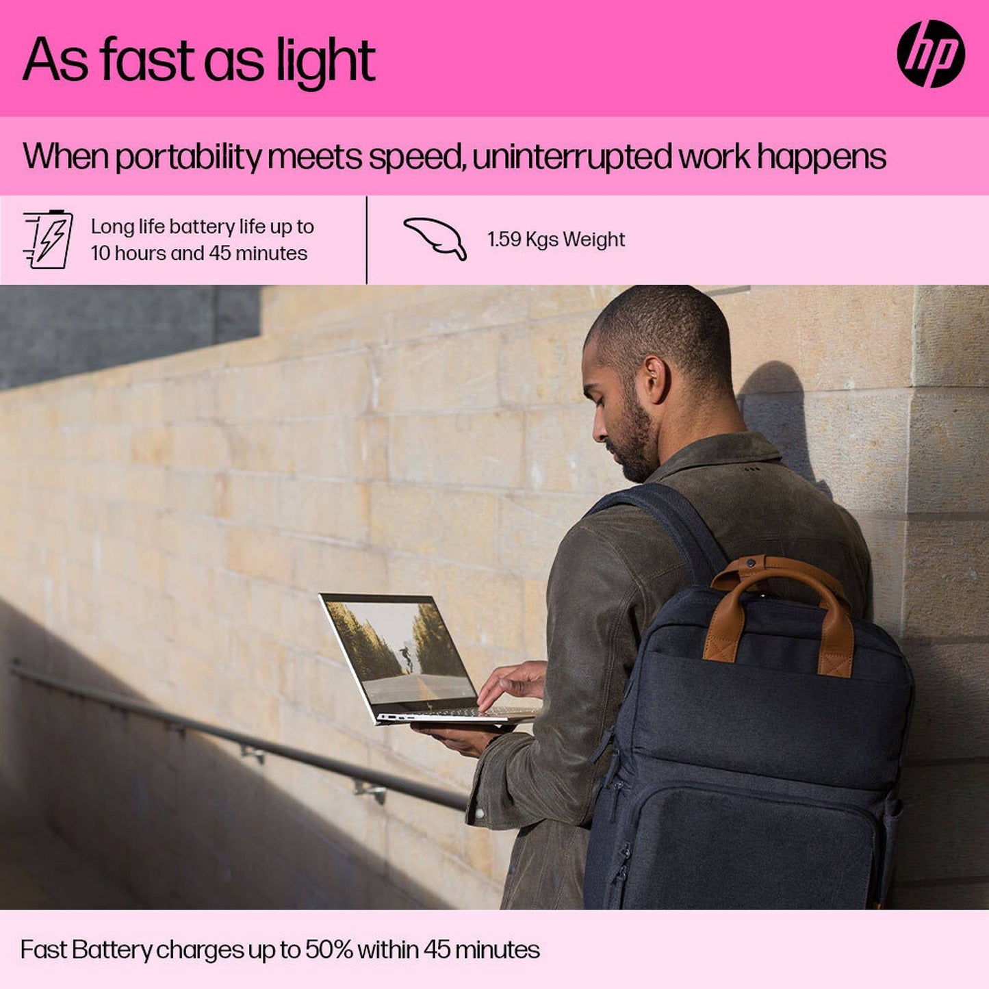 HP 15-fc0026AU AMD Ryen 3 Thin and Light Laptop (8GB, 512GB SSD, Windows 11 Home, 15.6 inch FHD Display, MS Office 2021, Natural Silver, 1.75 KG)