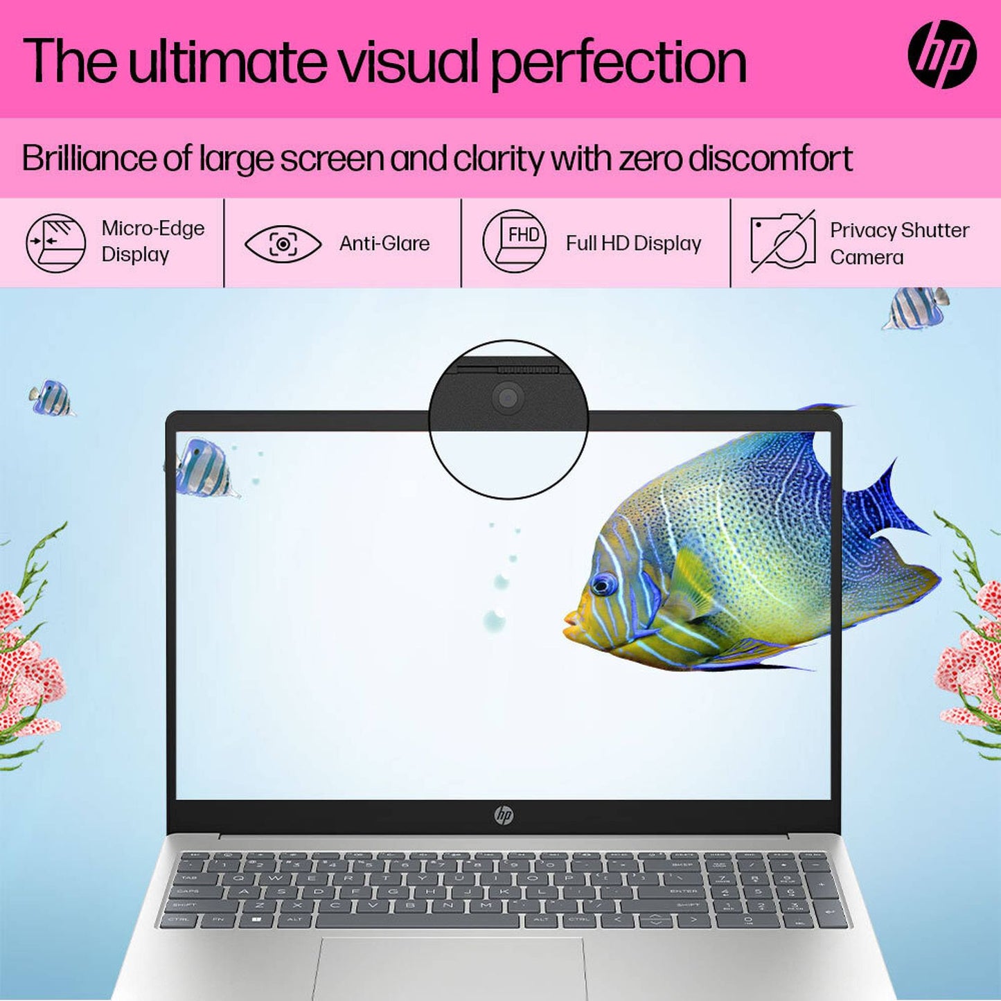 HP 15-fc0026AU AMD Ryen 3 Thin and Light Laptop (8GB, 512GB SSD, Windows 11 Home, 15.6 inch FHD Display, MS Office 2021, Natural Silver, 1.75 KG)