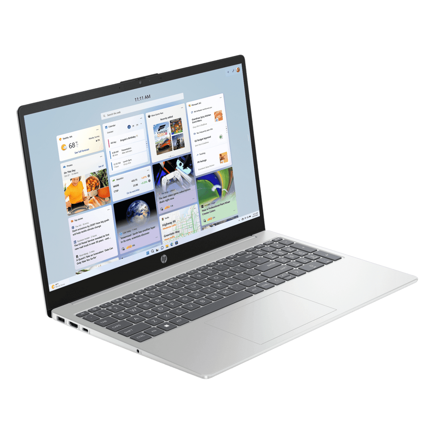 HP 15-fc0026AU AMD Ryen 3 Thin and Light Laptop (8GB, 512GB SSD, Windows 11 Home, 15.6 inch FHD Display, MS Office 2021, Natural Silver, 1.75 KG)