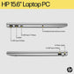 HP 15-fc0026AU AMD Ryen 3 Thin and Light Laptop (8GB, 512GB SSD, Windows 11 Home, 15.6 inch FHD Display, MS Office 2021, Natural Silver, 1.75 KG)