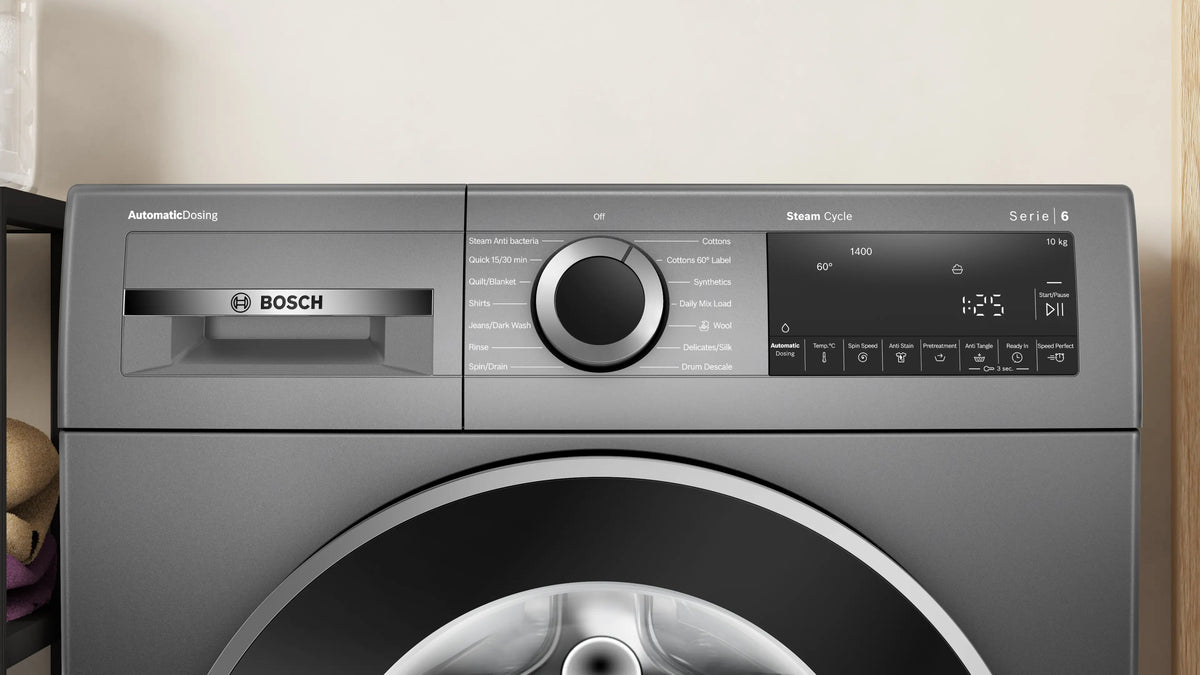 Bosch Series 6 washing machine, front loader 10 kg , Cast iron grey — WGA254IRIN - alternate view