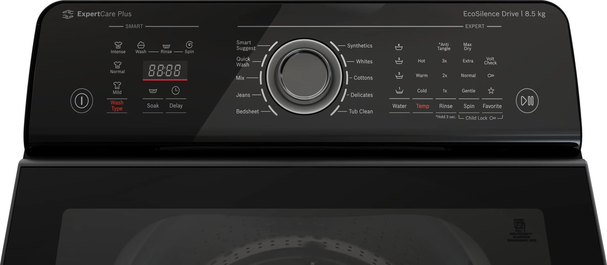 Bosch Series 2 washing machine, top loader 680 rpm — WOE854N7IN — alternate view