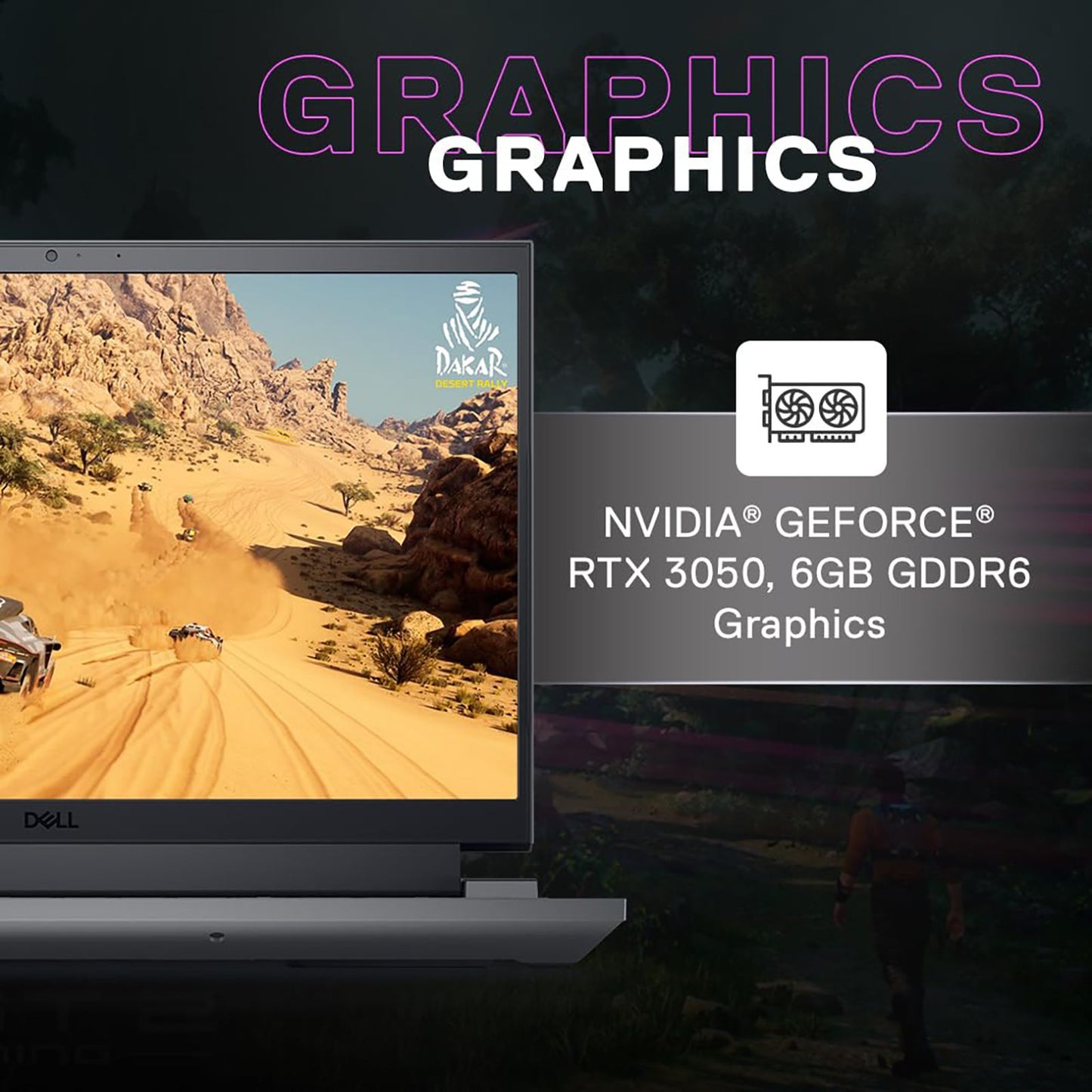 DELL G15-5530 Intel Core i5 13th Gen Gaming Laptop with RGB Keyboard(16GB, 512GB SSD, Windows 11, 6GB Graphics, 15.6 inch 120 Hz FHD Display, MS Office 2021, Dark Shadow Gray, 2.97 KG)