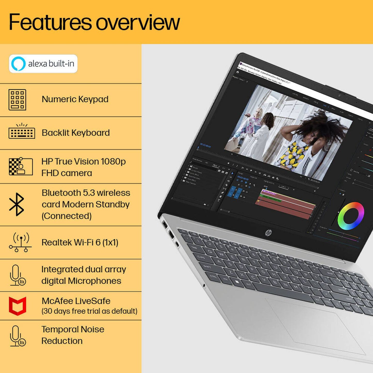 HP 15-FC0030AU AMD Ryen 5 Thin and Light Laptop (16GB, 512GB SSD, Windows 11 Home, 15.6 inch FHD IPS Display, MS Office 2021, Natural Silver, 1.75 KG)