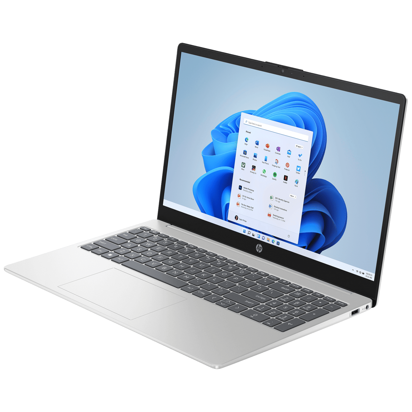 HP 15-FC0030AU AMD Ryen 5 Thin and Light Laptop (16GB, 512GB SSD, Windows 11 Home, 15.6 inch FHD IPS Display, MS Office 2021, Natural Silver, 1.75 KG)