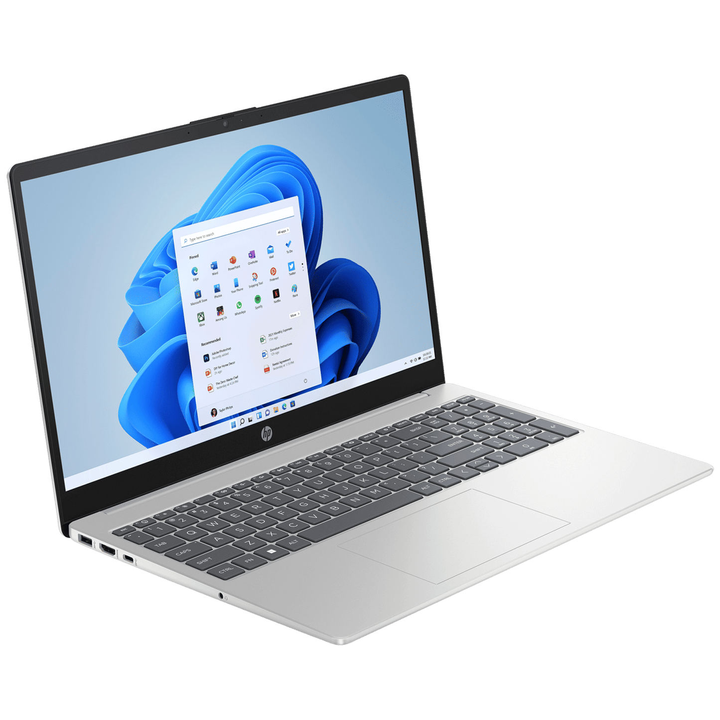 HP 15-FC0030AU AMD Ryen 5 Thin and Light Laptop (16GB, 512GB SSD, Windows 11 Home, 15.6 inch FHD IPS Display, MS Office 2021, Natural Silver, 1.75 KG)