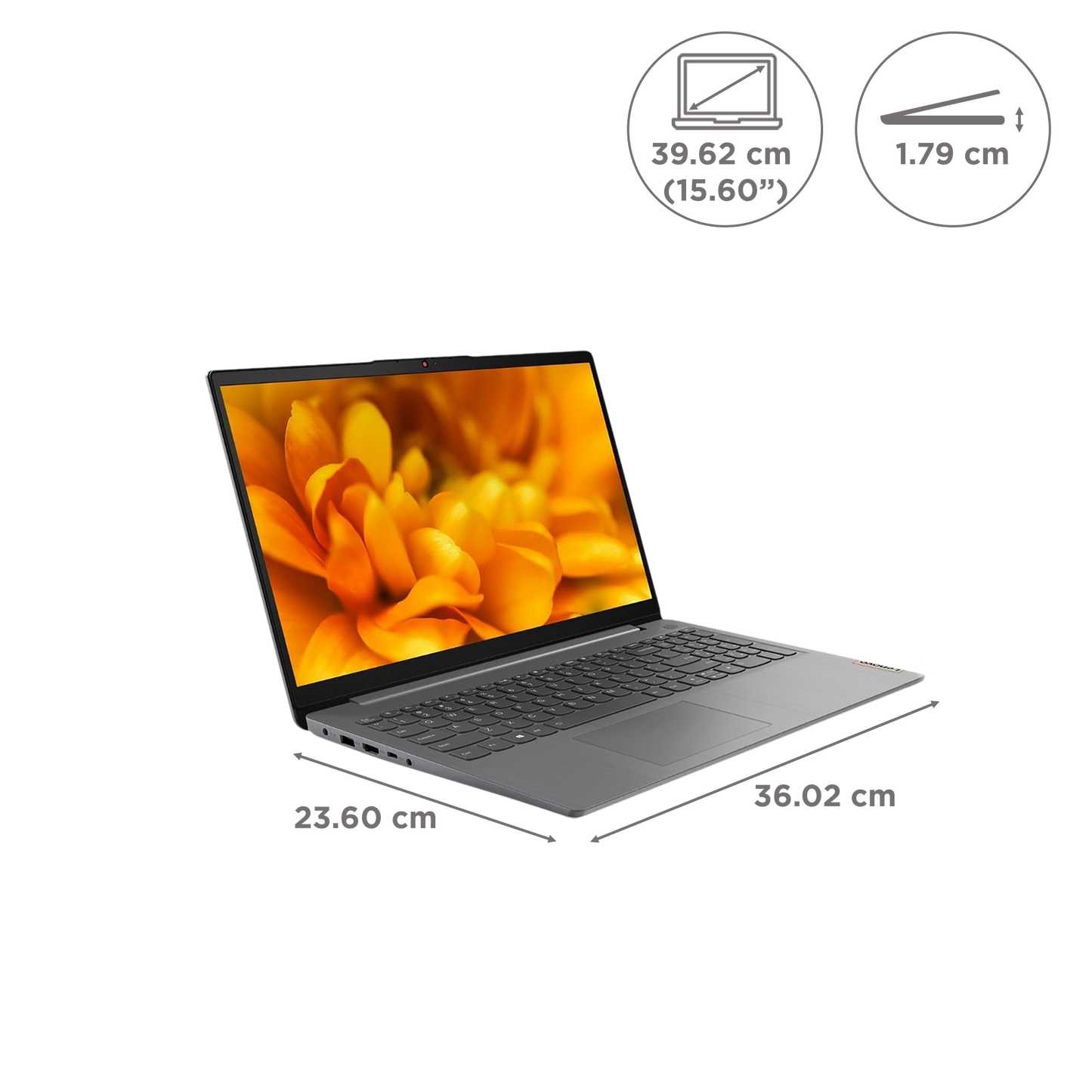 Lenovo IdeaPad Slim 3 15AMN8 AMD Ryzen 3 7320U Thin & Light Laptop (8GB, 512GB SSD, Windows 11 Home, 15.6 inch Full HD Display, MS Office 2021, Arctic Grey, 1.62 KG)