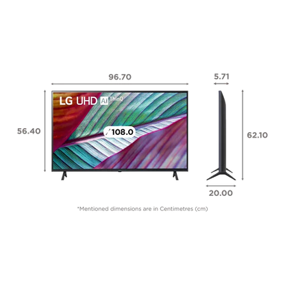 LG 43UR7550PSC 108 cm (43 inch) Ultra HD (4K) LED Smart WebOS TV
