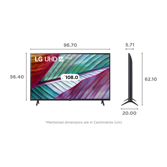 LG 55UR7550PSC 55 Inch 4K Ultra HD Smart LED TV | α5 AI Processor | WebOS 23 | HDR10 | Alexa & AirPlay Support