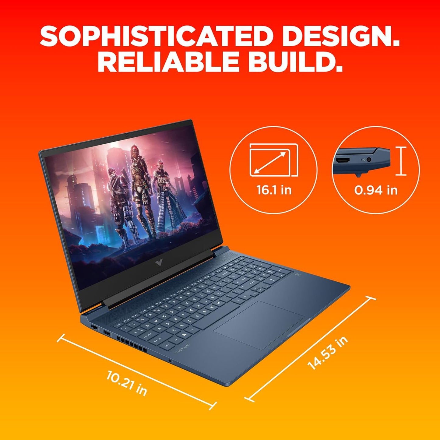 HP Victus 16-s0089AX AMD Ryzen 7 Laptop (16GB, 1TB, Windows 11 Home, 16.1 inch Full HD IPS Display, MS Office 2021, Performance Blue, 2.29 KG)