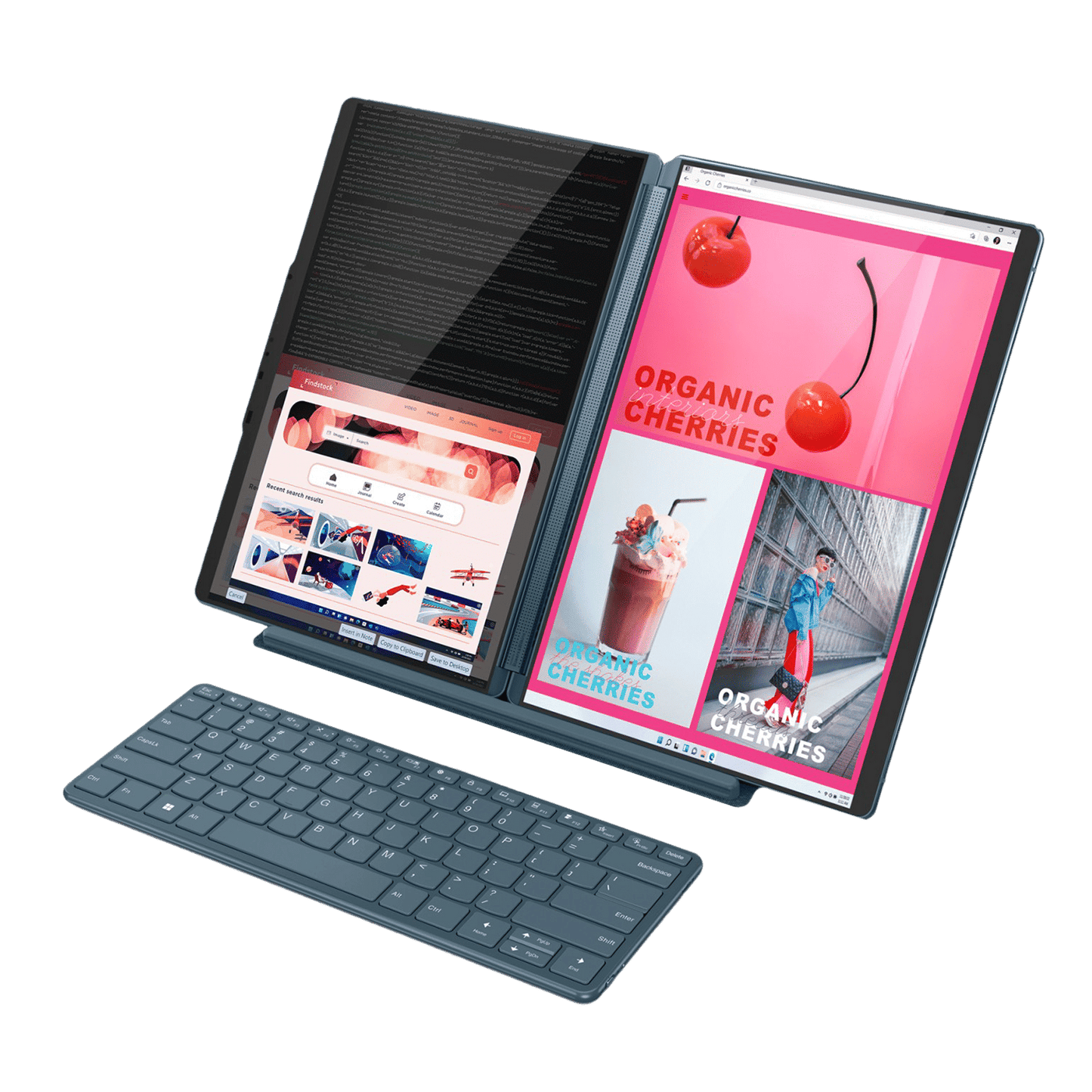 Lenovo Yoga Book 9 13IRU8 Intel Core i7 13th Gen (13.3 inch, 16GB, 1TB, Windows 11 Home, MS Office 2021, Intel Iris Xe, OLED Display, Tidal Teal, 82YQ001DIN)