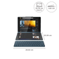Lenovo Yoga Book 9 13IRU8 Intel Core i7 13th Gen (13.3 inch, 16GB, 1TB, Windows 11 Home, MS Office 2021, Intel Iris Xe, OLED Display, Tidal Teal, 82YQ001DIN)