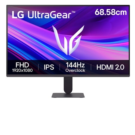 LG UltraGear™ G4 68.58 cm (27) 144Hz (overclock) FHD IPS Gaming Monitor | 27G411A with NVIDIA G-SYNC® compatible, SRGB 99% (Typ.) — 27G411A-B — product view