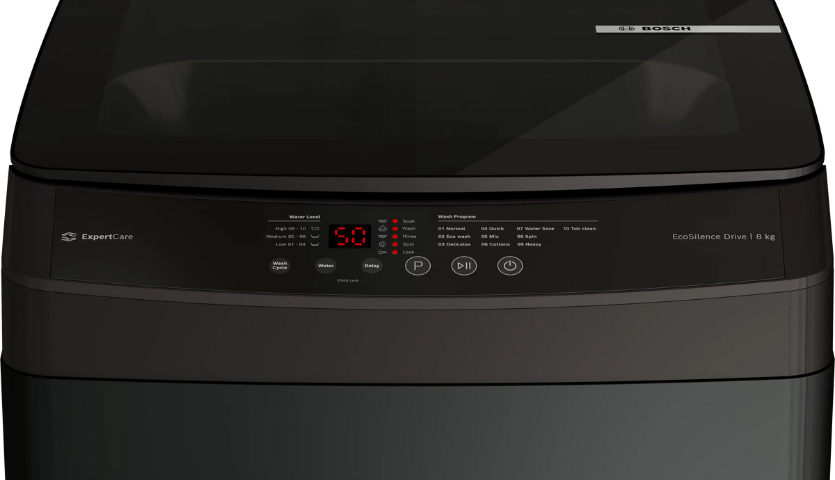 Bosch Series 2 washing machine, top loader 700 rpm — WOE80AG0IN — alternate view