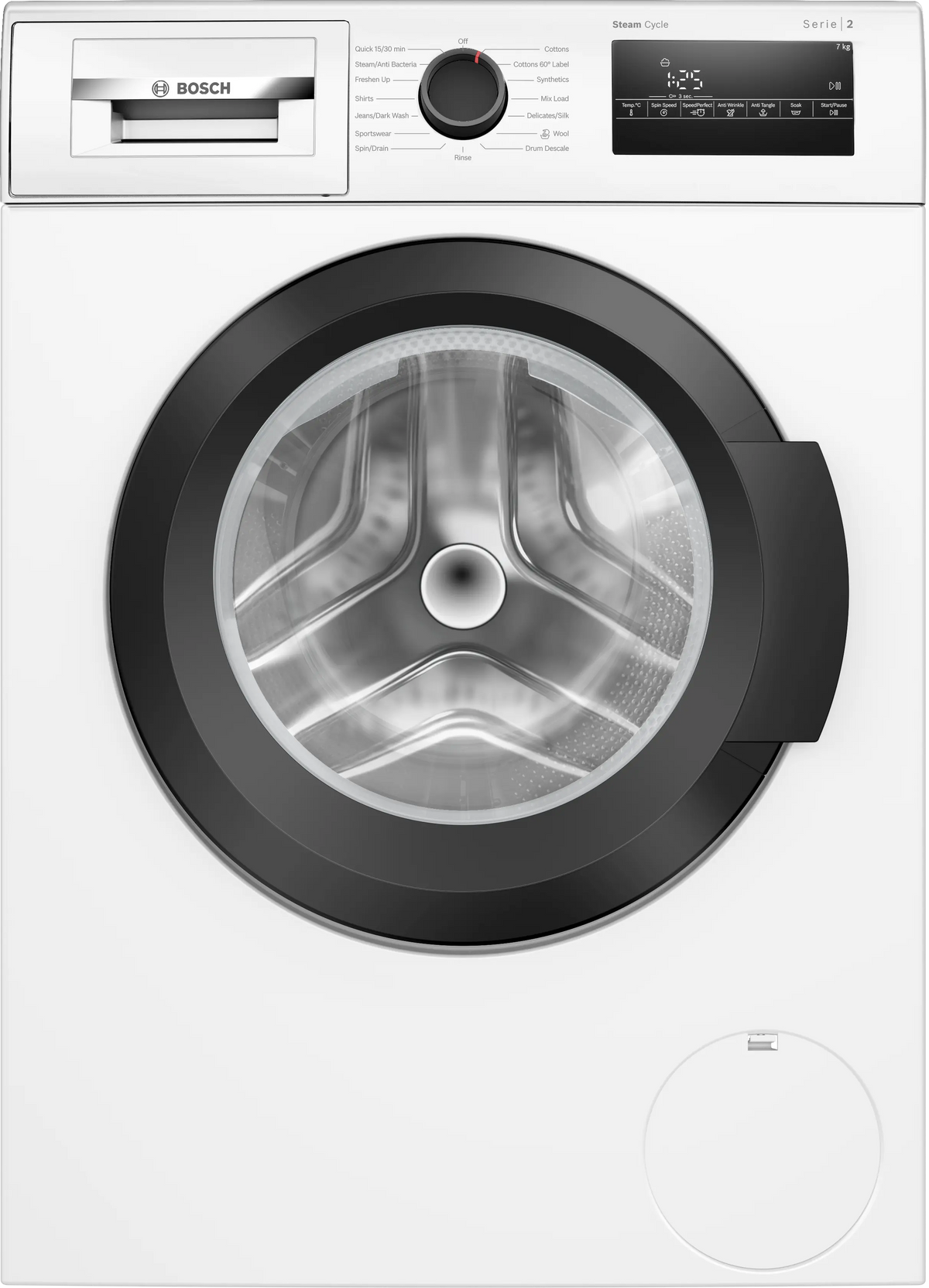 Bosch Series 2 washing machine, front loader 7 kg 1200 rpm — WAJ24263IN — product view