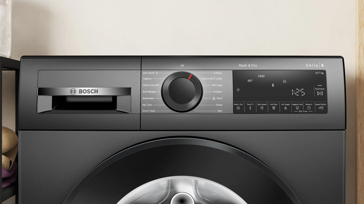 Bosch Series 6 washer dryer 12 kg /7 kg , Cast iron grey — WNA2740RIN — alternate view
