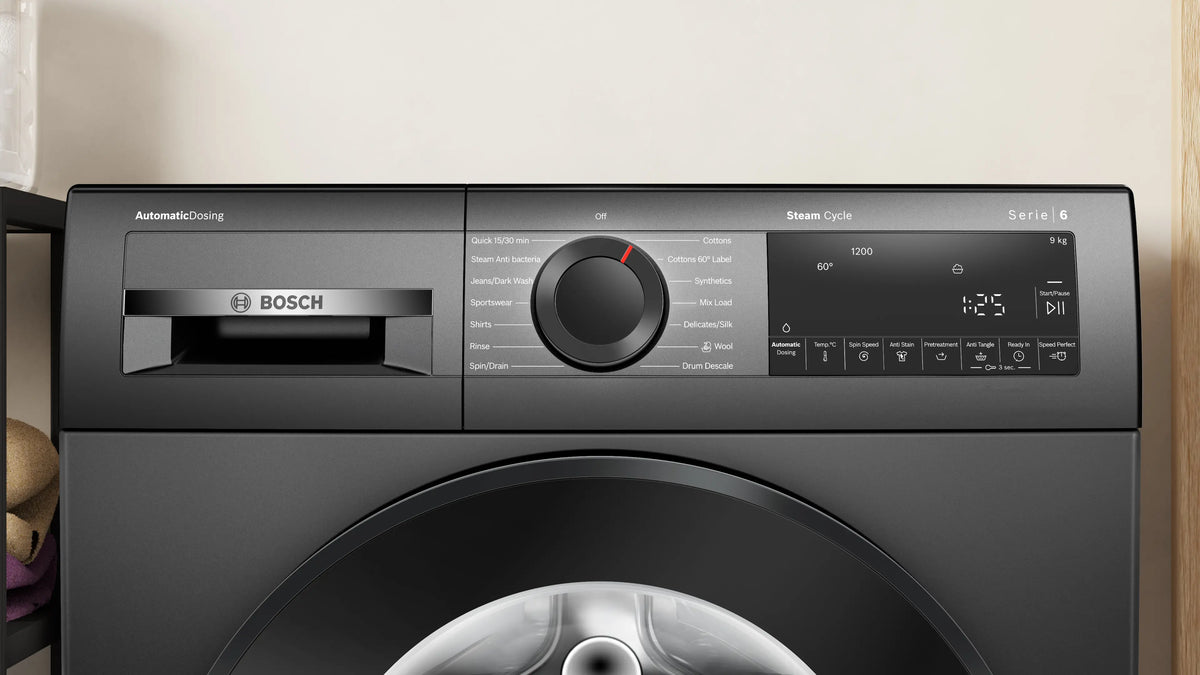 Bosch Series 6 washing machine, front loader 9 kg , Cast iron grey — WGA242IRIN — alternate view