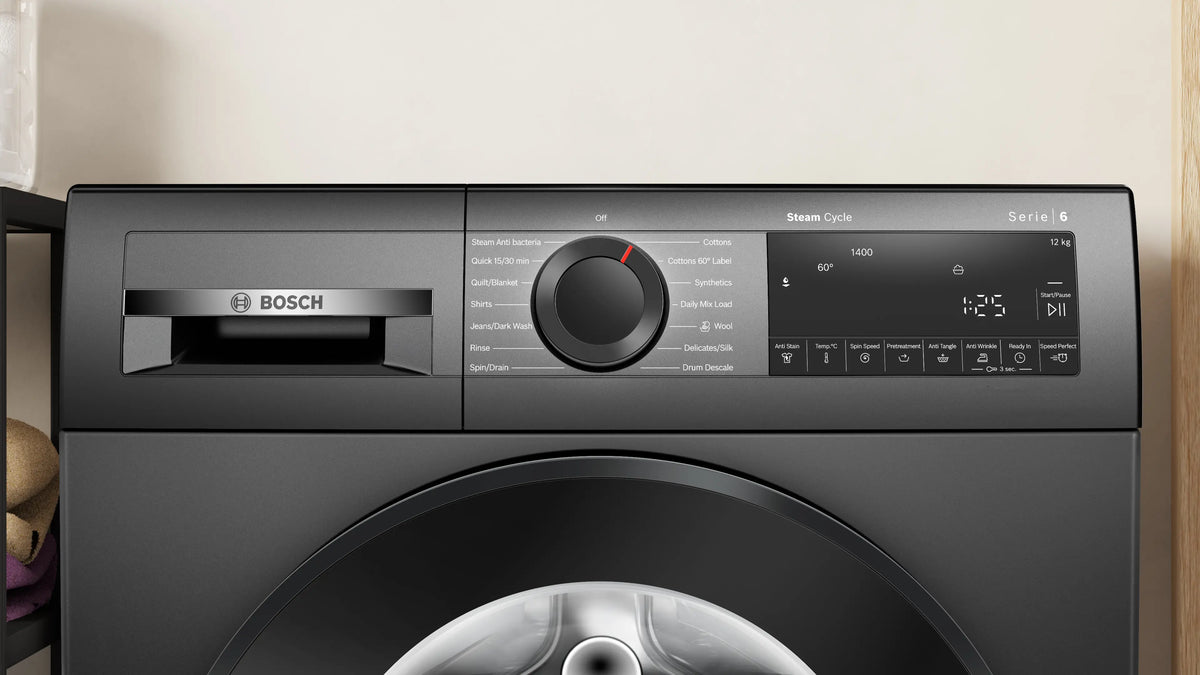 Bosch Series 6 washing machine, front loader 12 kg , Cast iron grey — WGA2740RIN — alternate view
