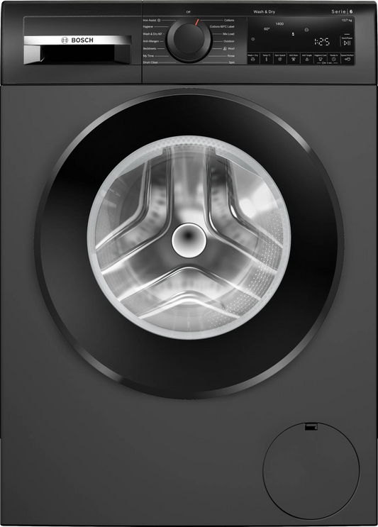 Bosch Series 6 washer dryer 12 kg /7 kg , Cast iron grey — WNA2740RIN — product view