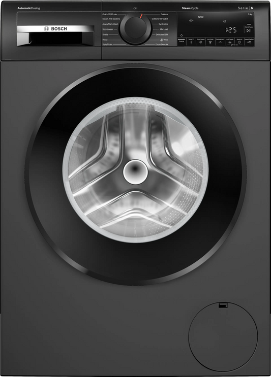 Bosch Series 6 washing machine, front loader 9 kg , Cast iron grey — WGA242IRIN — product view