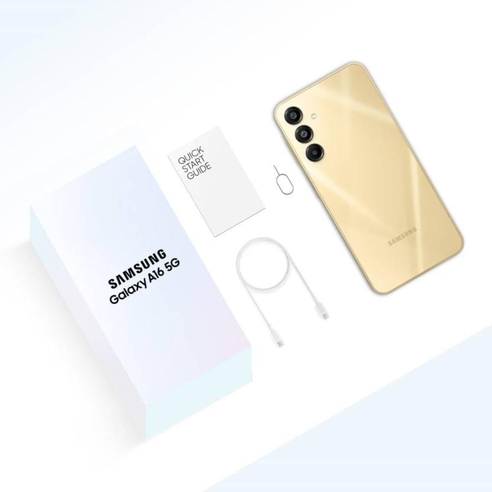 Samsung Galaxy A16 5G 128 GB, 8 GB RAM, Gold, Mobile Phone