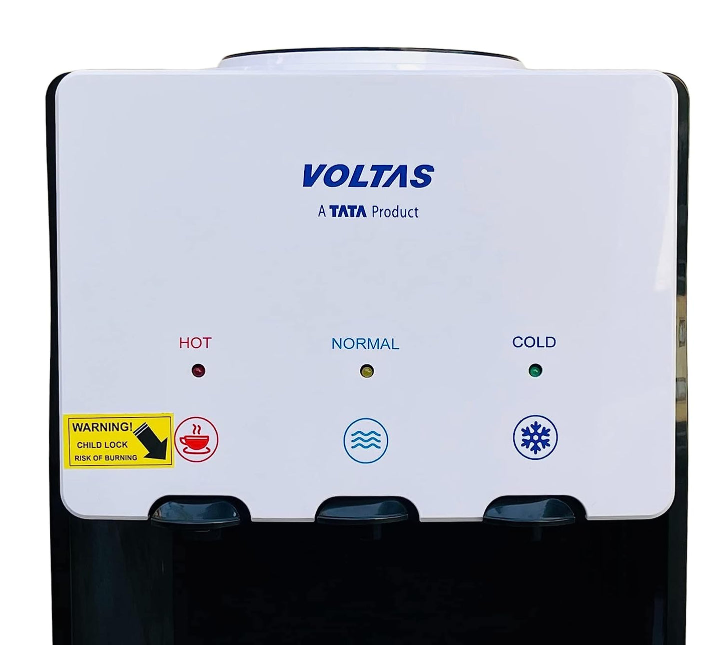 Voltas Spring TT Plus Table Top Water Dispenser with Three Temperature Tap and Compact Design (White and Black)