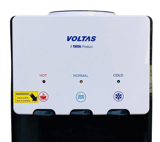 Voltas Spring TT Plus Table Top Water Dispenser with Three Temperature Tap and Compact Design (White and Black)