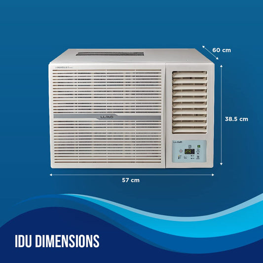 Lloyd GLW12C2YWSEW 1.0 Ton 2 Star Fixed Speed Window AC (Copper, White with Silver Deco Strip, )