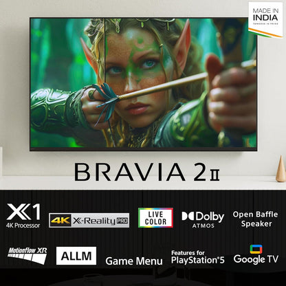 Sony K-65S25M2 65 Inch 4K Ultra HD Smart LED Google TV (BRAVIA 2M2 Series) with Dolby Atmos, 4K Processor X1, Google Assistant, Apple AirPlay – 2025 Model