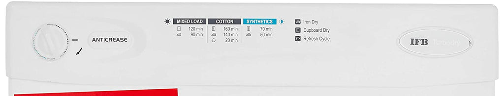 IFB Turbo Dry 550 5.5 Kg 100% Clothes Dryer with Stainless Steel Drum and Anti-Crease Function (White)