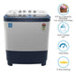 Voltas Beko WTT85DBLG 8.5 Kg Semi Automatic Washing Machine (5 Star, Double Waterfall, Soft Close Glass Lid, IPX4 Panel, Sky Blue)