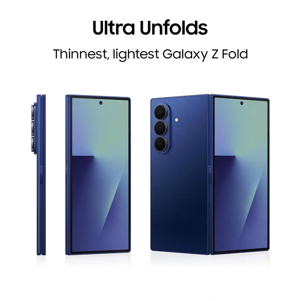 Samsung Galaxy Z Fold7 5G Smartphone with Galaxy AI (Silver Shadow, 12GB RAM, 256GB Storage), Ultra Sleek Design with 200MP Camera, Powerful Snapdragon 8 Elite, Google Gemini