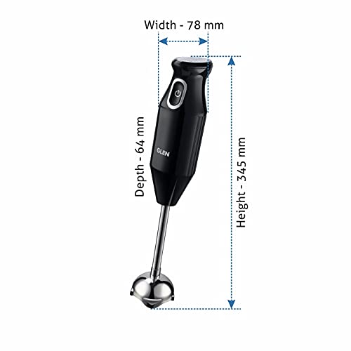 Glen SA 4049 DX Hand Blender 200 W | Stainless Steel Arm | ISI Certified | 2-Year Warranty | Suraj Electronics Delhi NCR