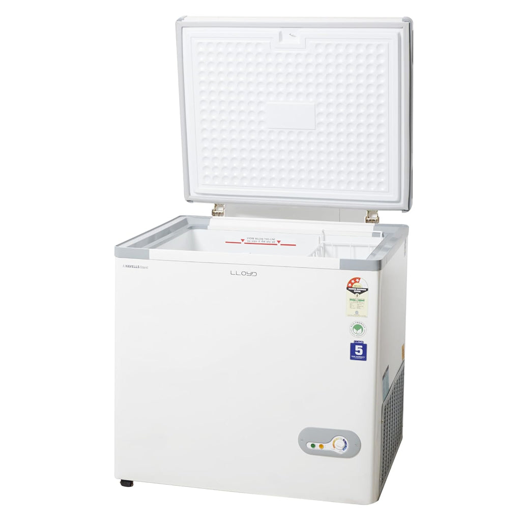 Havells Lloyd GLHT223CSV 200 Litre 3 Star Hard Top Single Door Convertible Deep Freezer, ( White) ( 200 Litre 3 Star)