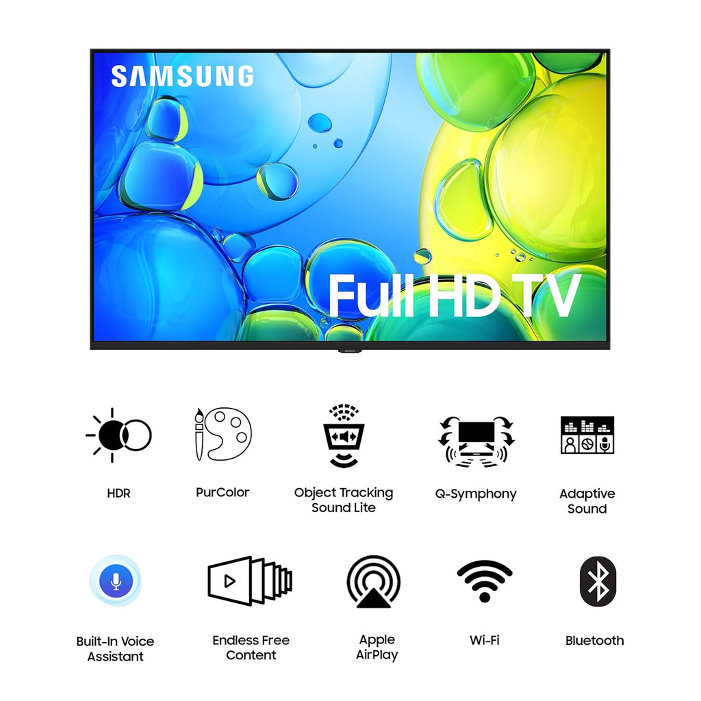 Samsung UA43F5500FUXXL 43 Inch (108 cm) Full HD Smart LED TV (Black) | HDR10+, PurColor