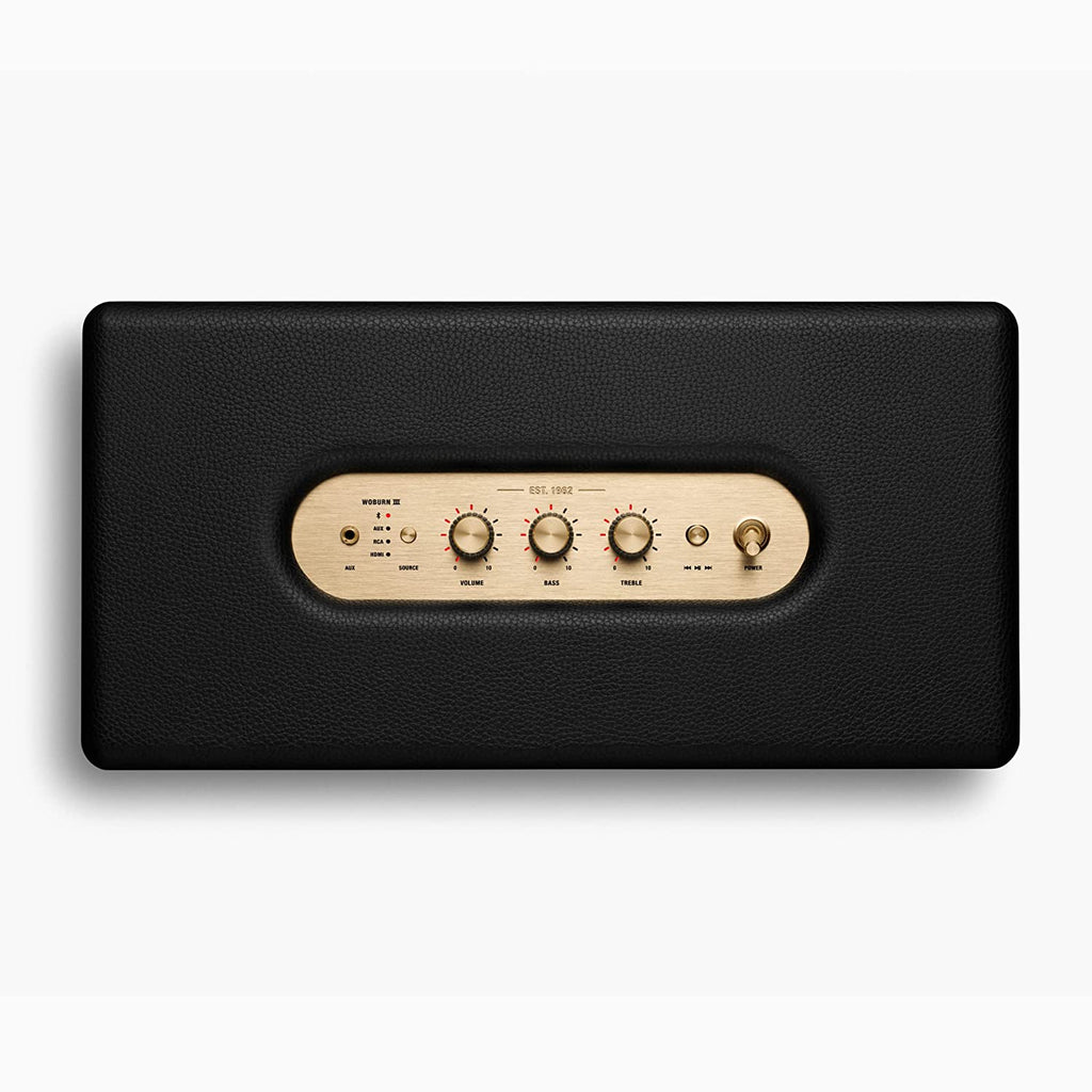 Marshall Woburn III Bluetooth Home Speaker (Black) | 3-Way Driver | Deep Bass | HDMI, AUX & Bluetooth 5.2 | Premium Sound System