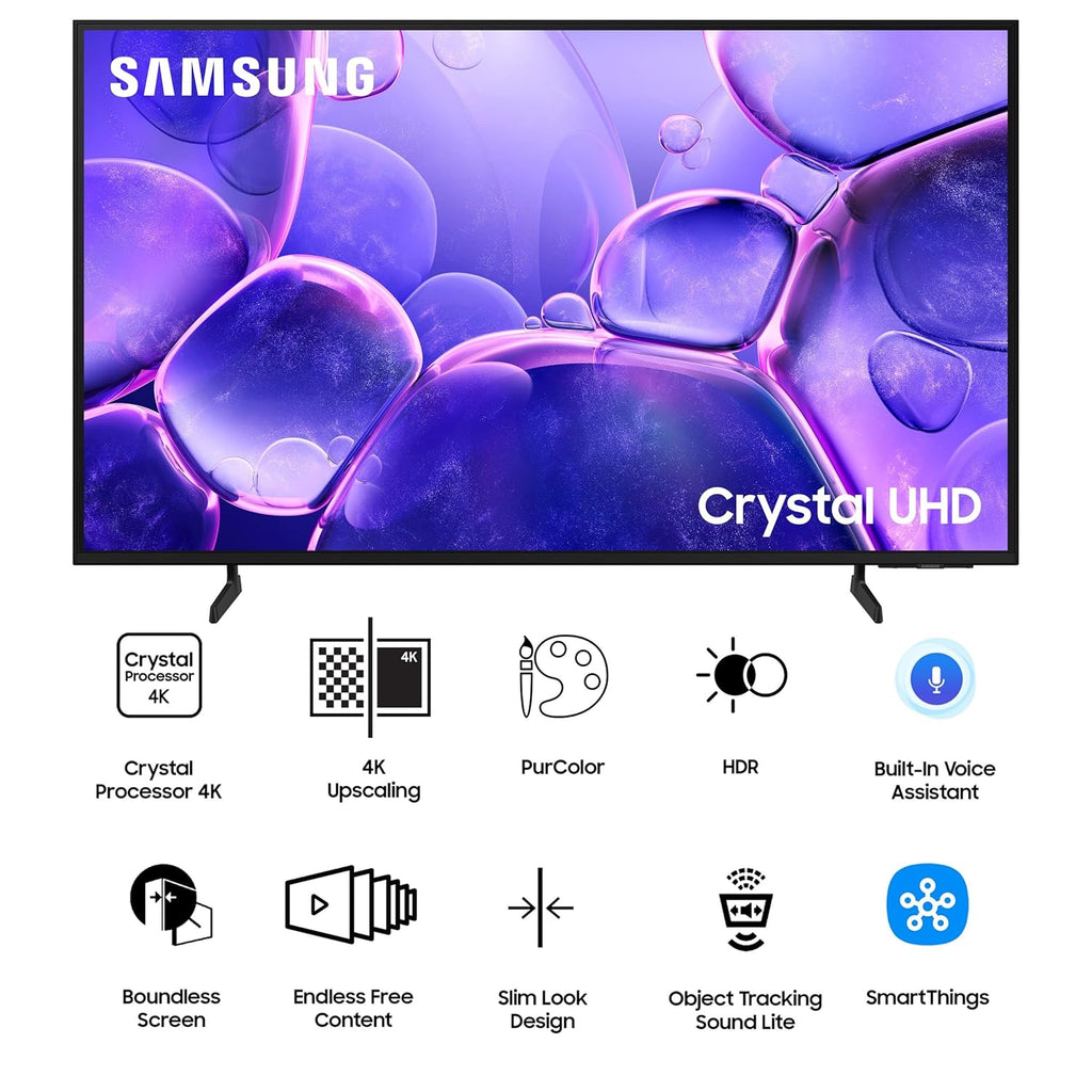Samsung UA55U8600FULXL 55 Inch Crystal 4K Ultra HD Smart LED TV (Black) | HDR10+, Crystal Processor 4K, Dolby Digital, Alexa Built-In, Q-Symphony