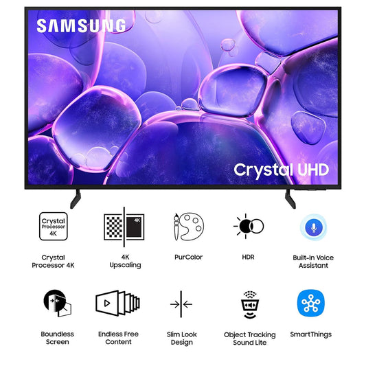 Samsung UA55U8600FULXL 55 Inch Crystal 4K Ultra HD Smart LED TV (Black) | HDR10+, Crystal Processor 4K, Dolby Digital, Alexa Built-In, Q-Symphony