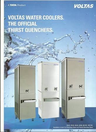 Voltas WC FS 150/150 NP 150 Litre Stainless Steel Water Cooler – 2 Taps, 150 LPH Cooling, Rotary Compressor, Tropicalised Design, Energy Efficient