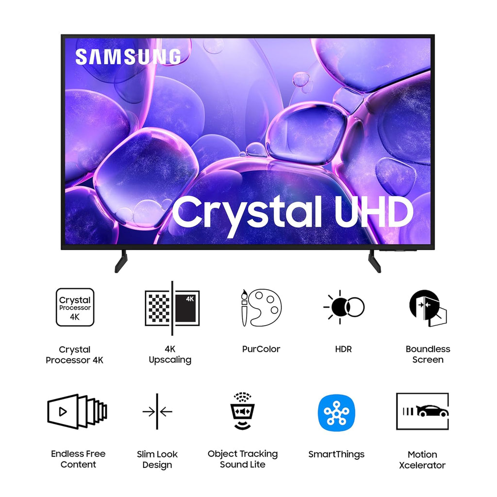 Samsung UA65U8100FULXL 65 Inch Crystal 4K Ultra HD Smart LED TV (Black) | HDR10+, Crystal Processor 4K, Dolby Digital, Alexa & Google Assistant Built-In, Q-Symphony